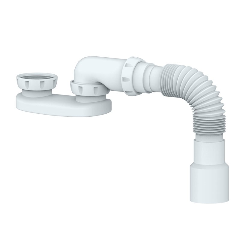 Сифон для поддона Unicorn G12, 40х50 гибкий отвод, 1 1/2'' х40-1