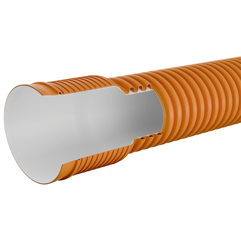 Труба гофрированная ПП 400х343 SN8 6,3м с раструбом FDplast-2