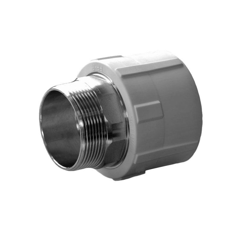 Муфта комбинированная ПП 50-1 1/2'' PN 25 под ключ с наружной резьбой серая-1