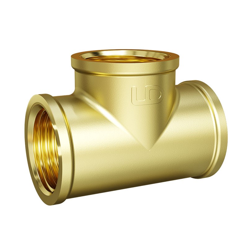 Тройник латунный DN 50 PN 40 муфта-муфта-муфта LD Pride-1