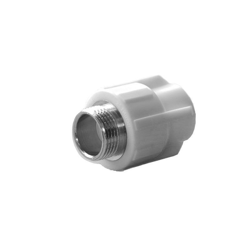 Муфта ПП 32-3/4'' с наружной резьбой белая Политэк-1