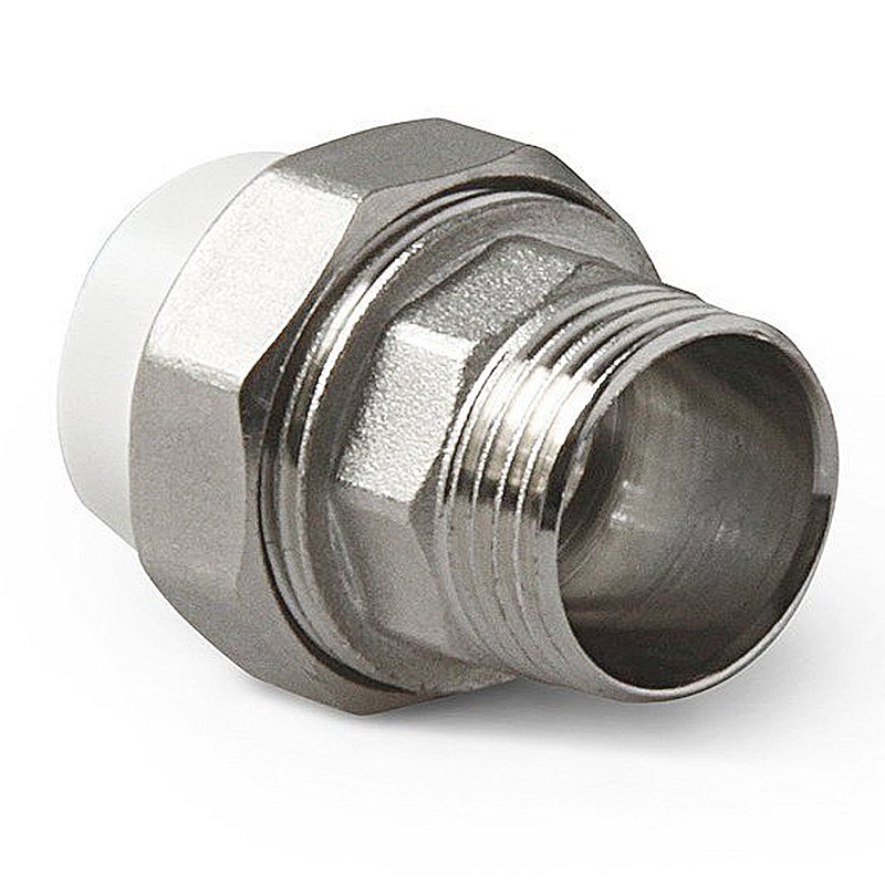 Муфта комбинированная ПП 32-3/4'' PN 25 разъёмная с наружной резьбой белая Pro Aqua PA21016-1