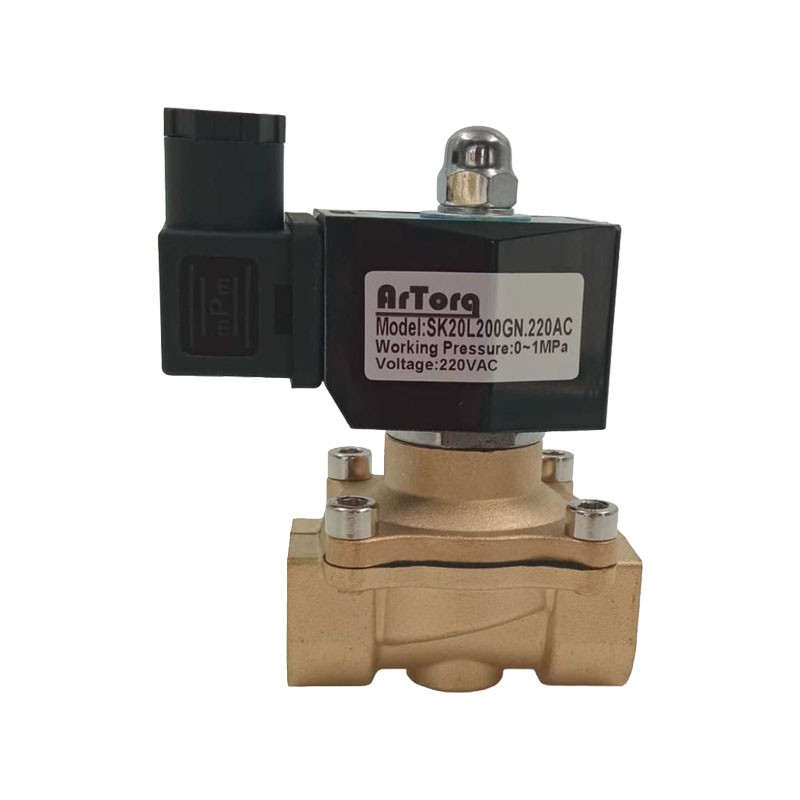 Соленоидный клапан Artorq SK DN 25 PN 10 латунный G-1'' нормально открытый AC220В VITON до 150гр.-1