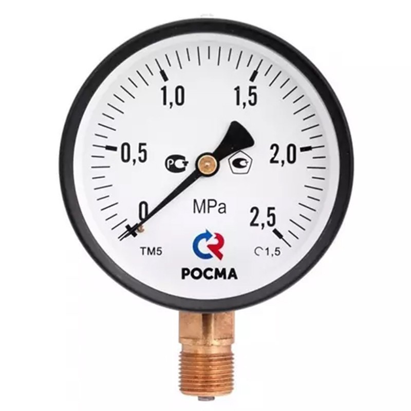 Мановакуумметр Росма ТМВ-510Р.01 общетехнический, 100мм, -0.1-0.5МПа, резьба M20x1,5, с электронной приставкой тип I, радиальный, класс точности 1,5-1