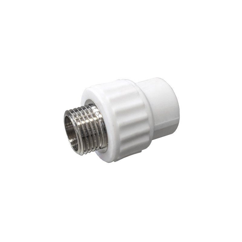 Муфта комбинированная ПП 32-1'' PN 25 с наружной резьбой белая VALFEX Pro-1