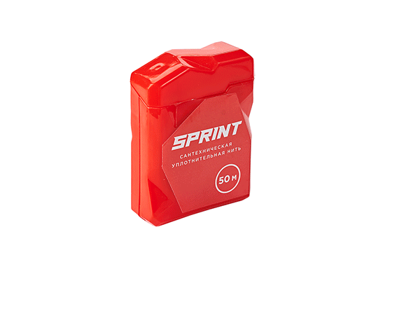 сантехническая нить для герметизации резьбы Sprint 50м в многоразовом боксе блистер купить в Воронеже | "Проконсим"
