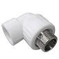 Угольник комбинированный ПП 20-1/2'' PN 25 с наружной резьбой белый VALFEX  купить в Воронеже | "Проконсим"