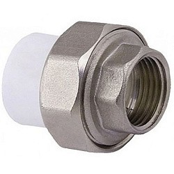 Акция! Муфта комбинированная ПП 32-1/2'' PN 25 разъёмная с внутренней резьбой белая PlasticPro  (251240406) со склада Проконсим в Воронеже