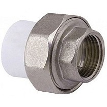 Муфта комбинированная ПП 32-1/2'' PN 25 разъёмная с внутренней резьбой белая PlasticPro купить в Воронеже | "Проконсим"