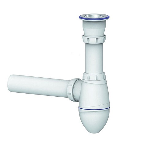 Сифон для умывальника Unicorn А210, 40х40 прямой отвод, 1 1/2'' х40 чаша из нержавеющей стали купить в Воронеже | "Проконсим"