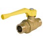 Кран латунный шаровой газовый 11Б27п DN15 PN40 рычаг штуцер-штуцер БАЗ Standart купить в Воронеже | "Проконсим"