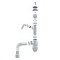 Сифон для мойки Unicorn В320V, 40х50 гибкий отвод, 1 1/2'' х40 чаша из нержавеющей стали с отводом для стиральной машины купить в Воронеже | "Проконсим"
