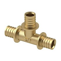Тройники латунные для PEX-PEX труб DN 16-40 PN 16 под надвижную гильзу РосТурПласт купить в Воронеже | "Проконсим"