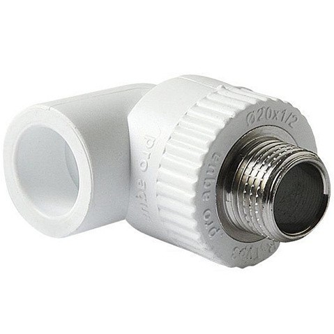 Угольник комбинированный ПП 32-1/2'' PN 25 с наружной резьбой белый Pro Aqua PA27015 купить в Воронеже | "Проконсим"