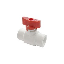Краны шаровые ПП DN 20-25 PN 25 полупроходные белые с красной ручкой Valfex купить в Воронеже | "Проконсим"