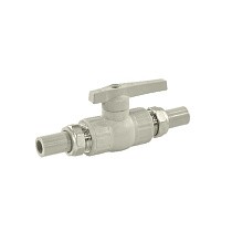 Краны шаровые ПП DN 20-32 PN 25 с двусторонним разъемным соединением серые Valfex купить в Воронеже | "Проконсим"