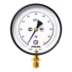  Манометр Росма ТМ-610 РМТИ.00 точных измерений, 150мм, 0-40кгс/см2, резьба M20x1,5 радиальный, класс точности 0.6 (930091504) со склада Проконсим в Воронеже