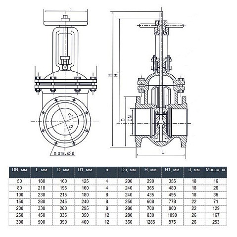 Задвижка чугунная 30ч6бр DN 100 PN 16(10) фланцевая параллельная ЛМЗ Семенов купить в Воронеже | "Проконсим"
