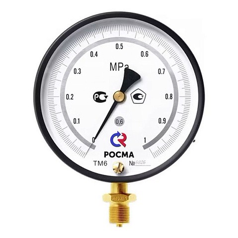 Манометр Росма ТМ-610 РМТИ.00 точных измерений, 150мм, 0-60кгс/см2, резьба M20x1,5 радиальный, класс точности 0.6 купить в Воронеже | "Проконсим" Манометр Росма ТМ-610 РМТИ.00 точных измерений, 150мм, 0-60кгс/см2, резьба M20x1,5 радиальный, класс точности 0.6 купить в Воронеже | "Проконсим"