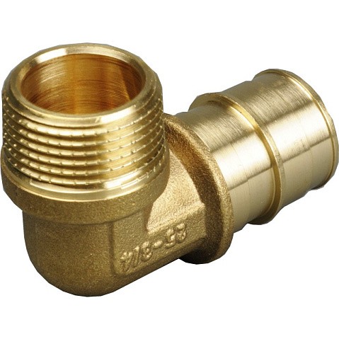 Угольник латунный для PEX труб 20-1/2'' PN 10 OP под надвижную гильзу с наружной резьбой ONE PLUS купить в Воронеже | "Проконсим"