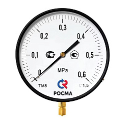  Манометр Росма ТМ-810Р.00 котловый, 250мм, 0-0.25МПа, резьба M20x1,5, радиальный, класс точности 1,5 (930093048) со склада Проконсим в Воронеже