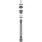 Сифон гофрированный Unicorn D220Р, 40х50 гибкий отвод, 1 1/2'' х40 пластиковая чашка, 800мм купить в Воронеже | "Проконсим"