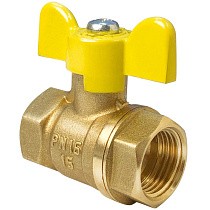 Краны латунные шаровые газовые 11Б27фтМ DN 15-32 PN 40 бабочка муфта-муфта Valfex.277.LB3 купить в Воронеже | "Проконсим"