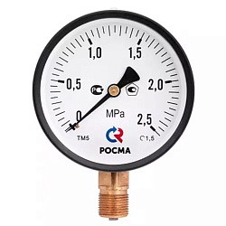  Мановакуумметр Росма ТМВ-610Р.05 общетехнический, 150мм, -0.1-1,5МПа, резьба M20x1,5, с электронной приставкой тип V, радиальный, класс точности 1,5 (930099128) со склада Проконсим в Воронеже