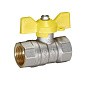 Кран латунный Temper серия 83 DN25 PN40 никелированный газовый бабочка м-м ГОСТ Р 59553 купить в Воронеже | "Проконсим"