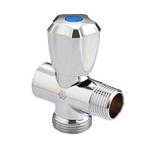 Вентиль латунный проходной MVI BV.461 DN 15 +отверстие 20 PN 10 хромированный муфта-штуцер маховик купить в Воронеже | "Проконсим"