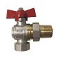 Кран латунный шаровой SGL 11Б27п DN 25 PN 25 угловой никелированный американка бабочка купить в Воронеже | "Проконсим"