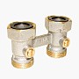 Узел нижнего подключения Vekotrim DN 15 PN 10 прямой двухтрубный 20-3/4'' c накидной гайкой, муфта купить в Воронеже | "Проконсим"