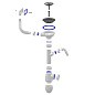 Сифон для мойки Unicorn В430V, без отвода, 3 1/2'' х40 с отводом для стиральной машины, прямоугольный перелив купить в Воронеже | "Проконсим"