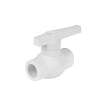 Краны шаровые ПП BASE DN 20-63 PN 25 белые PlasticPro купить в Воронеже | "Проконсим"