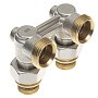 Узел нижнего подключения DN 20 угловой двухтрубный 20-1/2'' никелированный с ниппелем штуцерхштуцер РИДАН 003L0398R купить в Воронеже | "Проконсим"