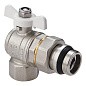 Кран латунный шаровой MVI BV.523 DN 20 PN 40 угловой с уплотнением никелированный полнопроходной американка купить в Воронеже | "Проконсим"