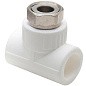 Тройник комбинированный ПП 20-3/4'' PN 25 с накидной гайкой белый РТП 14270 купить в Воронеже | "Проконсим"