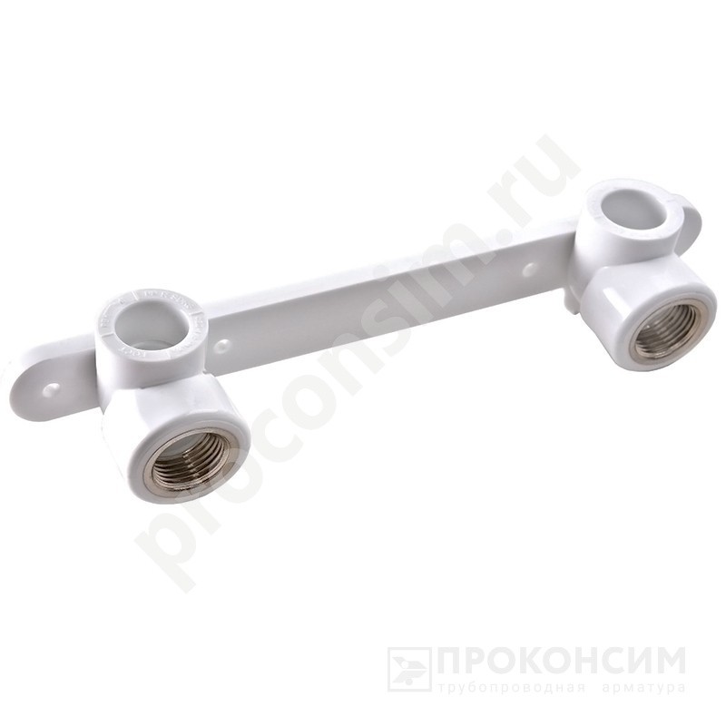 Цена по запросу.  . Угольник установочный ПП 25-1/2'' двойной белый РВК 32008 (930659322) со склада Проконсим в Воронеже