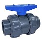 Кран шаровый клеевой НПВХ DN 50 PN 16 уплотнение EPDM/TPV черный Aquaviva AQVBVD50 купить в Воронеже | "Проконсим"