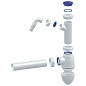 Сифон для умывальника Unicorn А510V, 40х40 прямой отвод, 1 1/2'' х40 с отводом для стиральной машины преходник 40х32 купить в Воронеже | "Проконсим"