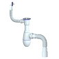 Сифон для мойки Unicorn В423, 40х50 гибкий отвод, 1 1/2'' х40 чаша из нержавеющей стали, круглый перелив, со смещением купить в Воронеже | "Проконсим"