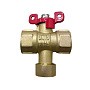 Кран латунный шаровой Пензапромарматура DN15 PN16 G1/2'' с фильтром никелированный полнопроходной муфта-муфта бабочка купить в Воронеже | "Проконсим"