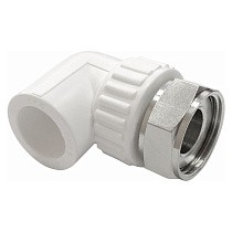 Угольник с накидной гайкой Valfex, DN 25-32, PN 25, белый купить в Воронеже | "Проконсим"