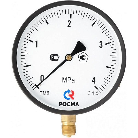 Манометр Росма ТМ-610Р 1,0 МПа /10 ат 150мм G1/2'' купить в Воронеже | "Проконсим"