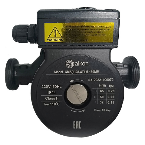 Насос циркуляционный PN 10,L 180 65Вт 1х220В с мокрым ротором AIKON CMS(L)25-4T1M 3х-скоростной резьбовой 110гр. купить в Воронеже | "Проконсим"