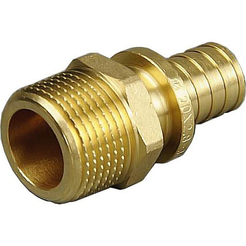 Муфта латунная для PEX труб 16-1/2'' PN 10 под надвижную гильзу с наружной резьбой ONE PLUS купить в Воронеже | "Проконсим"