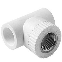 Тройник комбинированный ПП 32-1/2'' PN 25 с внутренней резьбой белый Pro Aqua PA24015 купить в Воронеже | "Проконсим"