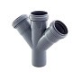 Крестовина ПП для канализации косая 45гр. DN 110-110-110 с уплотнительным кольцом РТП купить в Воронеже | "Проконсим"