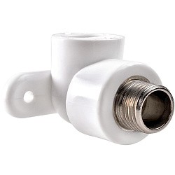  Угольник установочный ПП 16-1/2'' PN 25 белый РВК 21012 (930659308) со склада Проконсим в Воронеже
