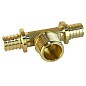 Тройник латунный для PEX труб 16-1/2''-16 PN 16 S-2,2мм под надвижную гильзу Valfex VF.433.AF купить в Воронеже | "Проконсим"